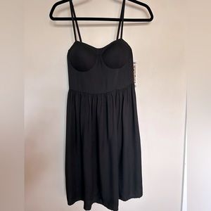 NWT Rewash molded cup black spaghetti strap dress